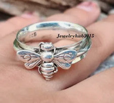 Anillo giratorio abeja plata esterlina 925 maciza meditación joyería todos los tamaños