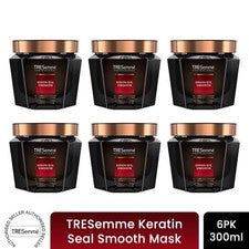 Máscara capilar de queratina TRESemme sello suave control del frizz cuidado avanzado 300 ml, paquete de 6