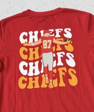 Camiseta para mujer Kansas City Chiefs Travis Kelce #87 estilo retro roja manga corta L