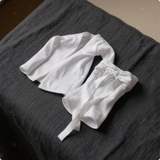 Conjunto de ropa con abrigo, vestido sin tirantes con abrigo