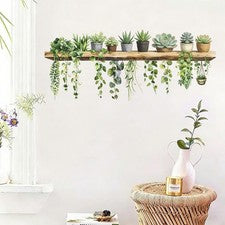 Calcomanía de pared para maceta floral decoración de habitaciones hogar decoración de interiores atractivo estético