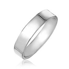 Alianza de boda plana hecha a mano de plata de ley 925 sólida anillo midi para pulgar 4 mm G - Z+4