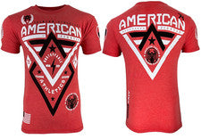 Camiseta para hombre American Fighter roja Alaska cuello redondo atlética XS-5XL