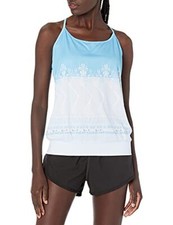 Camiseta sin mangas deportiva Meru violeta/azul talla S Charko Designs nueva con etiquetas para mujer