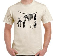 Camiseta Banksy Cebra Para Hombre Arte Callejero Graffiti Moda