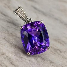 Colgante de piedras preciosas de plata 925 de 25,77 quilates certificado alejandrita cambio de color natural