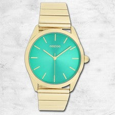 Oozoo Metal Mujer Hombre Reloj Analogico Cuarzo Pulsera Oro Relojes UOC11519