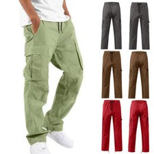 Hombres Pantalones Joggers Pantalones Pantalones Sudadera Bolsillos Sueltos Pantalones Moda Informal