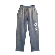 Pantalones deportivos Xenel de vellón lavado 11,7 oz estilo vintage cálidos