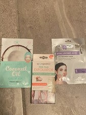 LOTE Global 2 Mascarillas Faciales y Exfoliante Tratamiento Spa Belleza