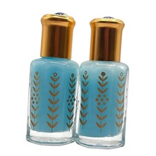 Juego de 2 Aceite Perfume Árabe Musk Al Tahara Attar Azul Extracto Concentrado 12ml