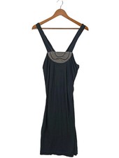Vestido elástico sin marca casual minimalista vintage negro talla 36