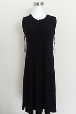 Vestido para mujer Style & Co Jersey sin mangas línea A cuello redondo negro talla S