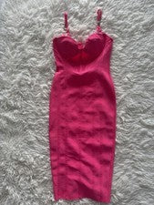 Vestido rosa de moda nova para mujer XS