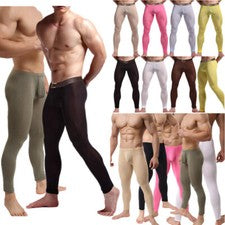 Ropa interior lisa informal para hombre pantalones largos fitness joggers bolsa abultada calzoncillos