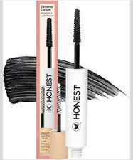 Máscara de pestañas Honest Beauty 2 en 1 longitud extrema + imprimación de pestañas - negra, sellada, nueva