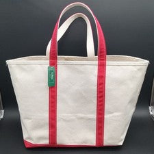 Bolso de Mano LL Bean Boat Vintage Años 90 Asas de Lona Rojo Grande L NUEVO con Etiquetas
