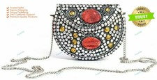Bolso de mano de moda Meenakari Stone de tamaño pequeño para mujer Bolso sin ...
