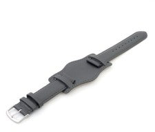 Correa de reloj XL con base becerro joven modelo U-Chur gris oscuro 18 mm