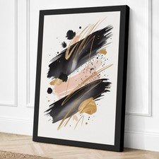 Impresión en lienzo abstracto de marcas gestuales arte de pared decoración del hogar listo para colgar