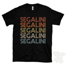 CAMISETA SEGALINI ESTILO RETRO REPETIDO Hombre y Mujer Novedad Genial Nombre Regalo