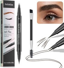 Pluma de tinta líquida precisa para cejas Hellokiss para maquillaje de larga duración en 03 1 ml + 1 ml