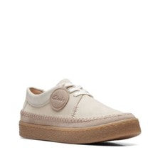 Nuevo en caja Clarks Damas BARLEIGH WEAVE Marfil Combinado Gamuza Tenis