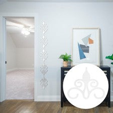 2 Juegos de Pegatinas de Pared Acrílicas Flor Plateada 3D Hágalo Usted Mismo Espejo Pared Decoración del Hogar