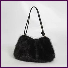 Mujer Otoño e Invierno Bolso de Mano Piel Imitación Moda Cien con Felpa