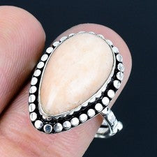 Anillo de joyería de plata 925 hecho a mano con piedras preciosas de...