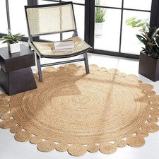 Alfombra Diseño Redondo 100% Natural Yute Trenzado a Mano Granja Yute Área Alfombra