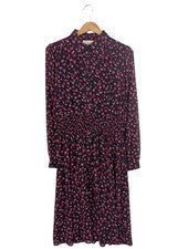 Vestido mujer Michael Kors Empire estampado floral negro talla 38 casual poliéster