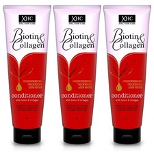 3x Acondicionador Xpel Cuidado del Cabello Biotina y Colágeno 300 ml