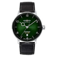 Zeppelin LZ129 Hindenburg 8048-4 esfera verde reloj de cuarzo para hombre 5ATM