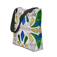 Bolso de Mano Abstracto 2 Gráfico - Elegante Bolso de Hombro Ligero Multiusos 15”x15”
