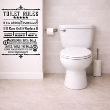 Pegatinas de pared para cotizar reglas de inodoro - divertidas calcomanías de vinilo para baño decoración del hogar