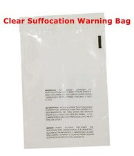 200 bolsas de polietileno auto sellantes de plástico transparente advertencia asfixia premium 9x12 1,5 mil