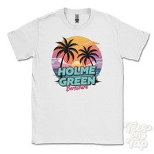CAMISETA HOLME VERDE BERKSHIRE - Retro Estilo Miami Divertida Parodia de Verano Reino Unido