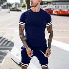 Conjuntos cortos de verano de manga corta de moda para hombre