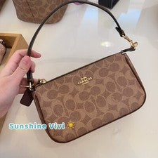 Bolso de mano Coach CW426 Nolita 19 nuevo con etiquetas en lona exclusiva dorado/bronceado/marrón