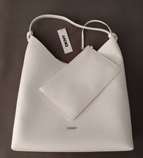 Bolso Hobo Paula DKNY Marshmallow para Mujer Logo Acento Cierre Magnético y Bolsa Nuevo con Etiquetas