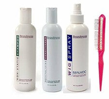 Brandywine Peluca Productos para el Cuidado del Cabello 8oz Champú, Acondicionador y Spray Desenredante