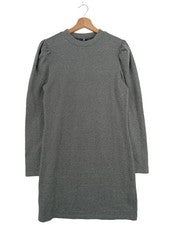Vestido de punto mujer PIECES gris talla 42 casual minimalista cómodo