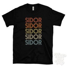 CAMISETA SIDOR ESTILO RETRO REPETIDO Hombre y Mujer Novedad Genial Nombre Regalo