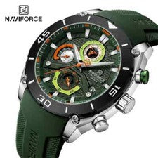 NAVIFORCE Reloj Hombre Deportivo Impermeable Cuarzo Reloj Pulsera Cronógrafo Militar