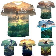 Lindo Pez Hombres Tendencia Juventud Impreso en 3D Camiseta Hombre Mujer Moda Informal Prendas para el torso