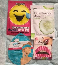 Lote de 4 piezas de mascarilla facial y pegatina labial limpieza cara piel spa REGALO