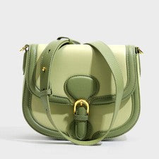 Bolsos de hombro de cuero genuino para mujer con honda de cuero de vaca de moda