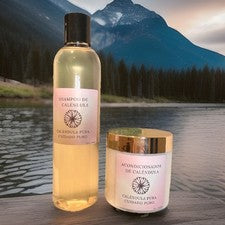Juego de champú y acondicionador Caléndula/hidratante, calmante, anti-frizz, natural.