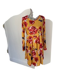 Nuevo Vestido Boutique Para Mujer Floral Rosas Rojas Plus XXL Elástico Manga Larga